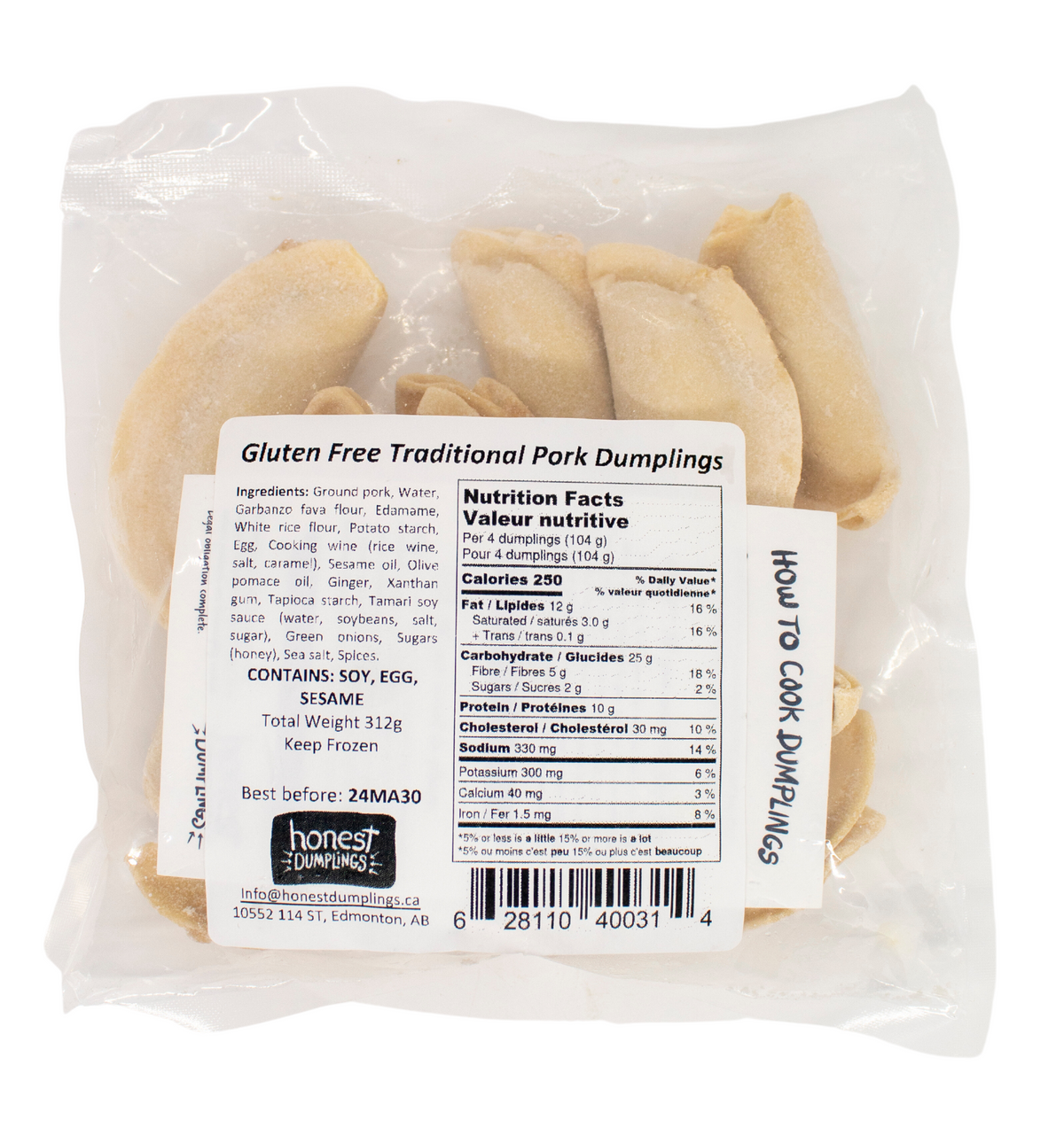 (Gluten Free) Traditional Pork Dumplings